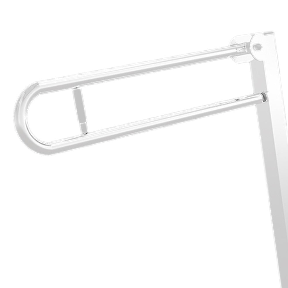 Ribaltabile in inox su colonna con porta rotolo, colore bianco