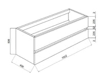 MOBILE BAGNO CON LAVABO E SPECCHIO INCLUSI FINITURA ROVERE FUMO 105X47X53H Cm