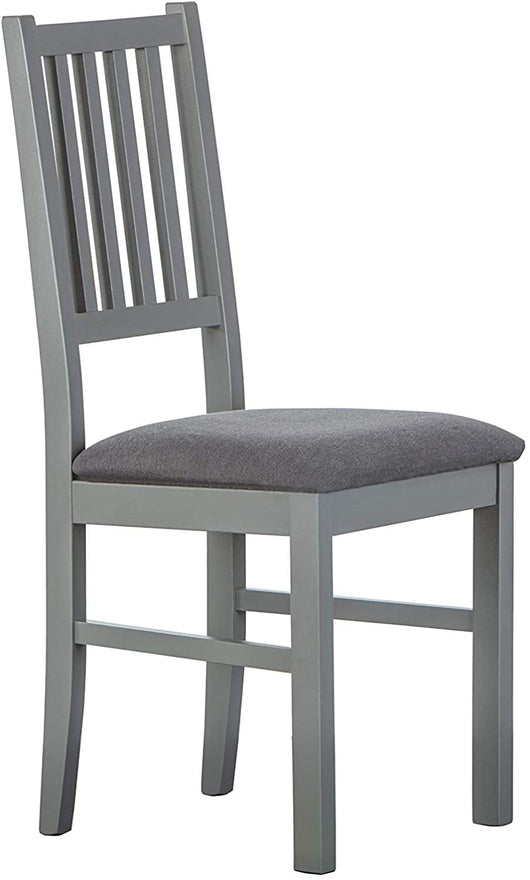 SET 2 SEDIE DA PRANZO LUZERNA 42x47x95H STRUTTURA IN FAGGIO PINO MASSELLO E SEDUTA IMBOTTITA COLORE GRIGIO