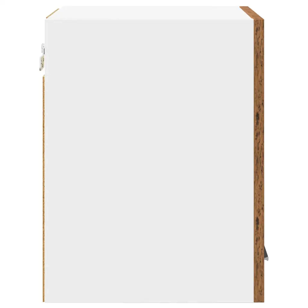 Armadio pensile con porta Legno Antico e Bianco 30 x 31 x 40 cm 884126