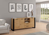 Mobile Credenza Nuka Cm 197 x 45 x 87H colore Rovere Rustico