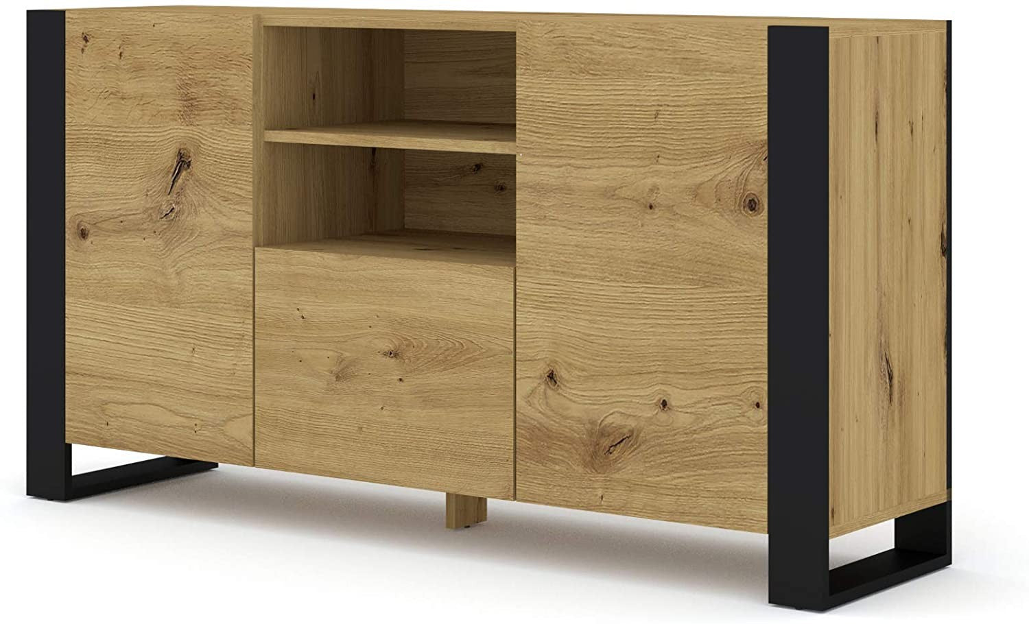 Mobile Credenza Cm 158 x 40 x 84H Mondi colore Rovere Rustico