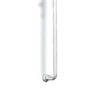 Corrimano verticale di 130 cm in inox bianco