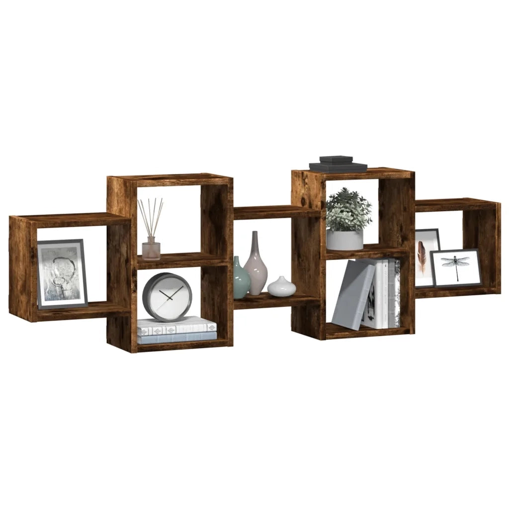 vidaXL Mensola a Muro Rovere Fumo 129x18x42 cm in Truciolato
