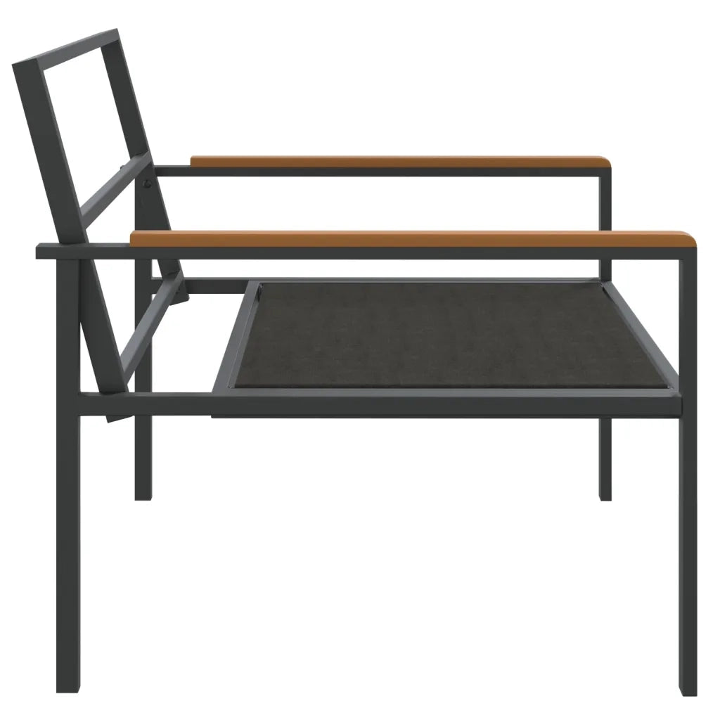 Set Salotto da Giardino 4 pz con Cuscini in Acciaio Antracite
