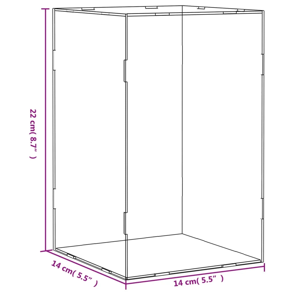Scatola espositiva trasparente 14x14x22 cm in acrilico CFW6542763