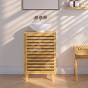 Armadio Sottolavabo Iveland in Bambù per Lavabo da Appoggio 60 x 40 x 30 cm [en.casa]