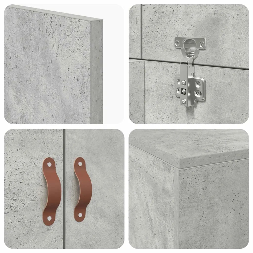 Struttura letto con contenitore-Giroletto con contenitore Grigio cemento 100 x 200 cm