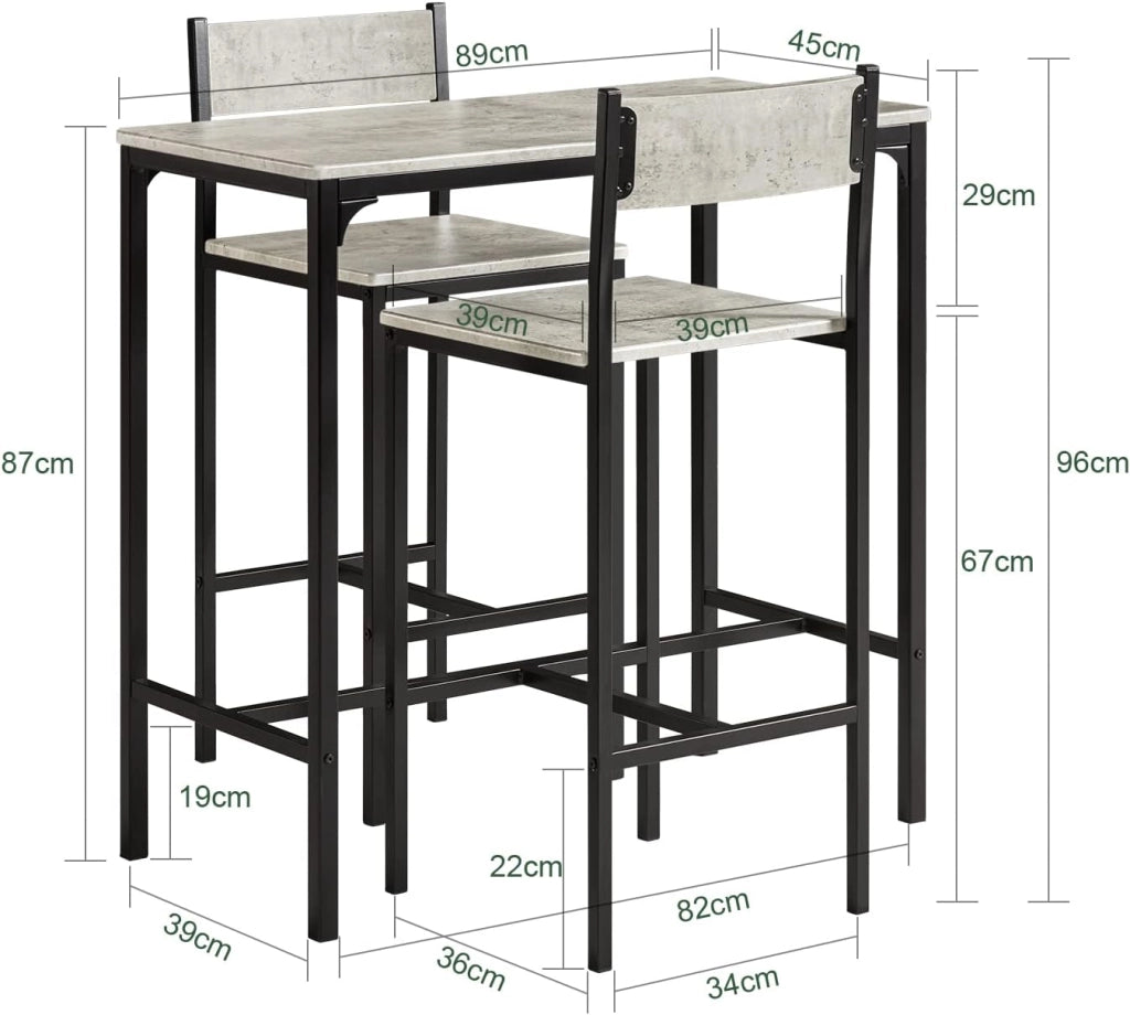 Tavolo con sedie Cucina Tavolo Bar Sgabello Bar Tavoli Ristorante Stile Vintage Altezza 87 cm OGT03-HG