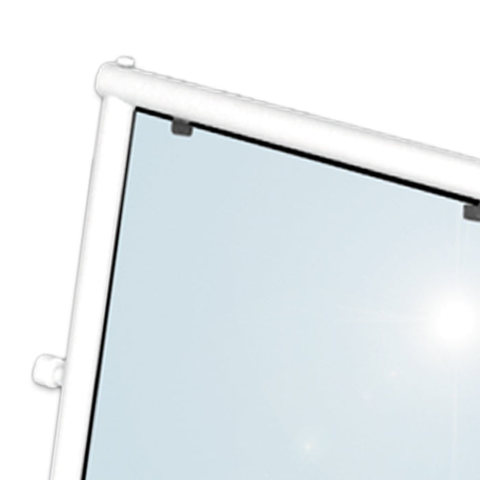 Specchio reclinabile da 63x54 in alluminio rivestito in nylon bianco