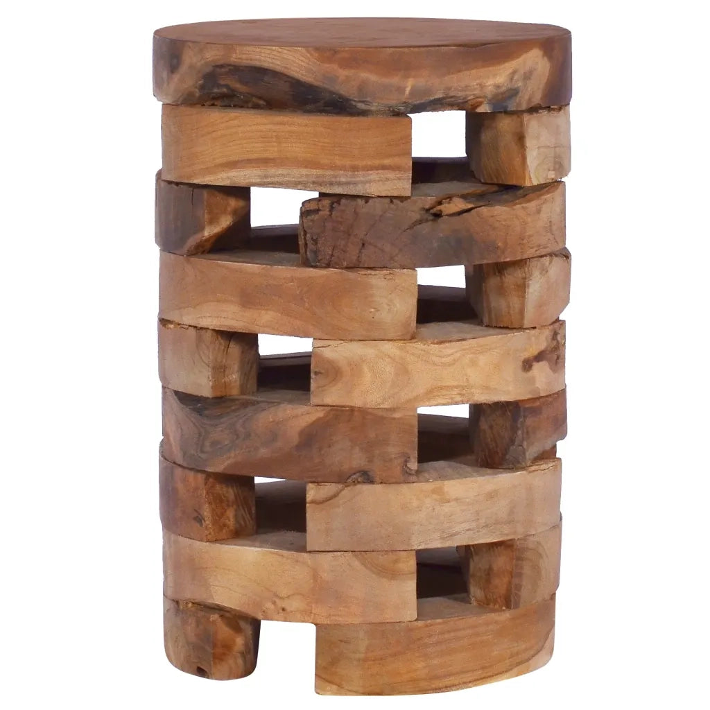 Comodino-Tavolino da notte 30x30x45 cm in Legno Massello di Teak