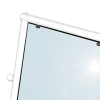 Specchio fisso da 63x54 in alluminio rivestito in nylon bianco