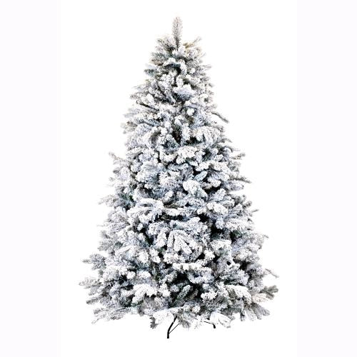 Albero di Natale Kensington Floccato Innevato PE+PVC 240 cm Superfolto 1768 Rami F4821