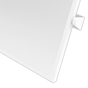 Specchio reclinabile 46x56 cm rivestito standard antibatterico, bianco