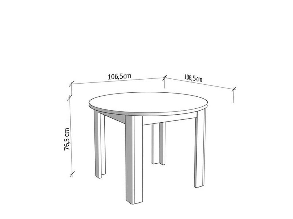 Gorlago, Tavolo Fisso 4 Posti, 106.5x106.5x76.5h cm Marrone Rovere Nodi