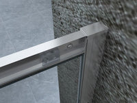 Box Doccia Cristallo 6 mm Anticalcare Trasparente 2 lati 1 Fisso e 1 Scorrevole - Misura: 60 x 100 x h190 cm