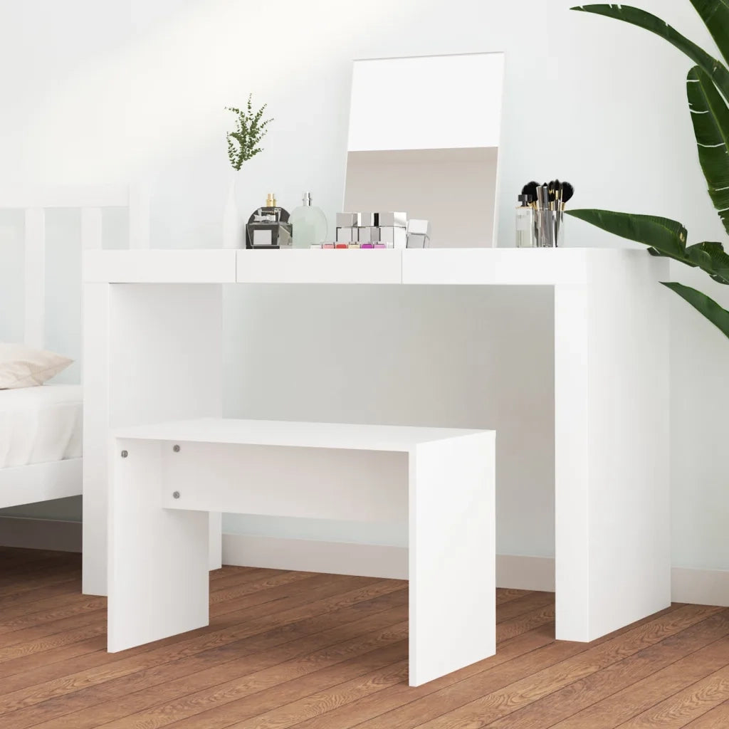 Sgabello da Toeletta Bianco 70x35x45 cm Legno Multistrato 802813