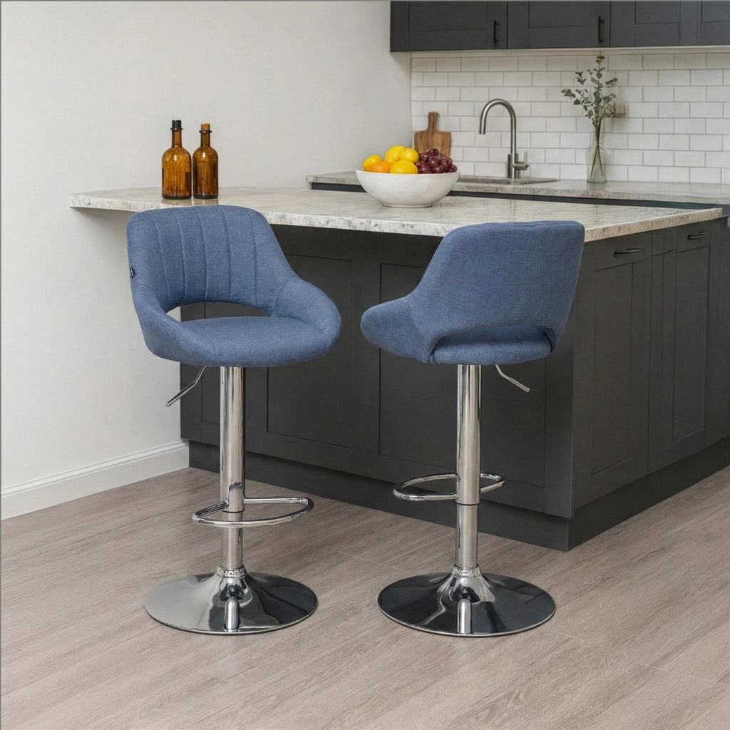 Set di 2 sgabelli da bar tessuto Milet C 8