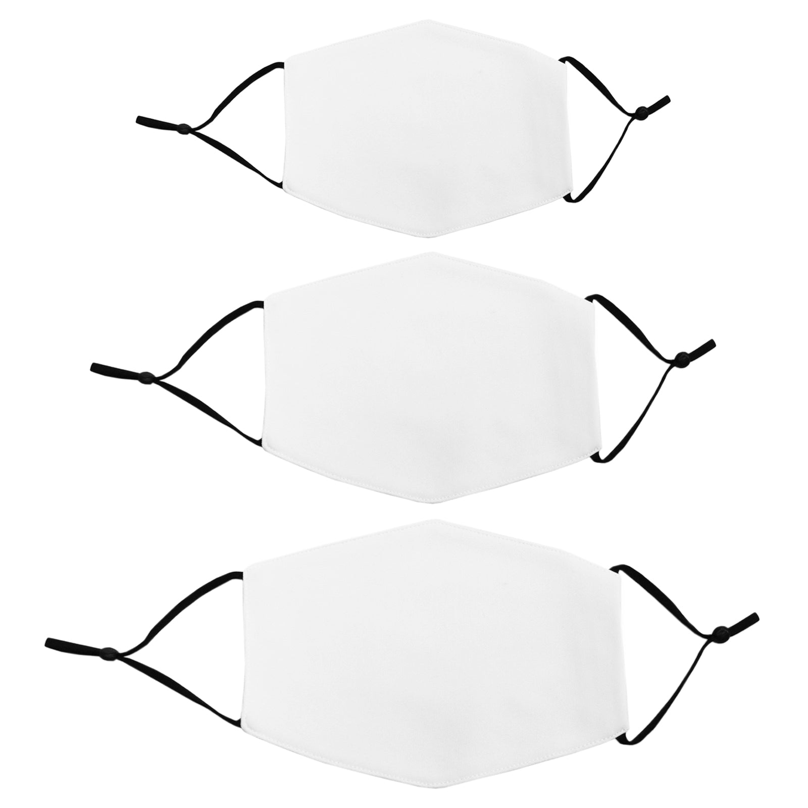 Mascherine per Sublimazione Personalizzabili Bianche Trasferimento a Caldo Termopresse - Miste - 30 Pezzi (10 Piccole + 10 Medie + 10 Grandi)