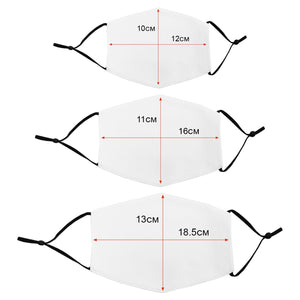 Mascherine per Sublimazione Personalizzabili Bianche Trasferimento a Caldo Termopresse - Miste - 50 Pezzi (10 Piccole + 30 Medie + 10 Grandi)