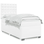 Giroletto a Molle con Materasso Bianco 80x200 cm in Similpelle 3292997