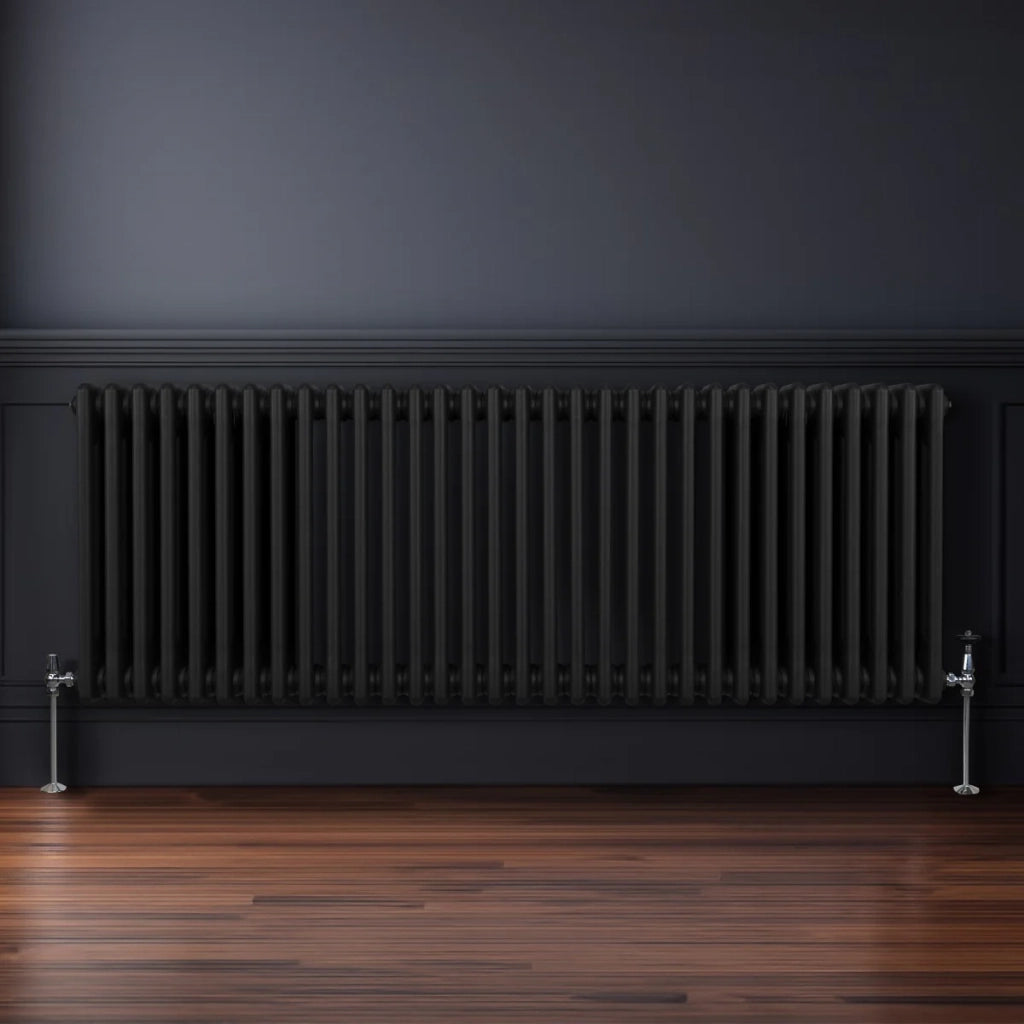 Termosifone Radiatore a 3 colonne per riscaldamento centralizzato Nero 60 x 146cm