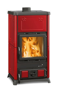 STUFA A LEGNA FEDORA 9,6kw BORDEAUX NORDICA EXTRAFLAME RISCALDAMENTO CASA