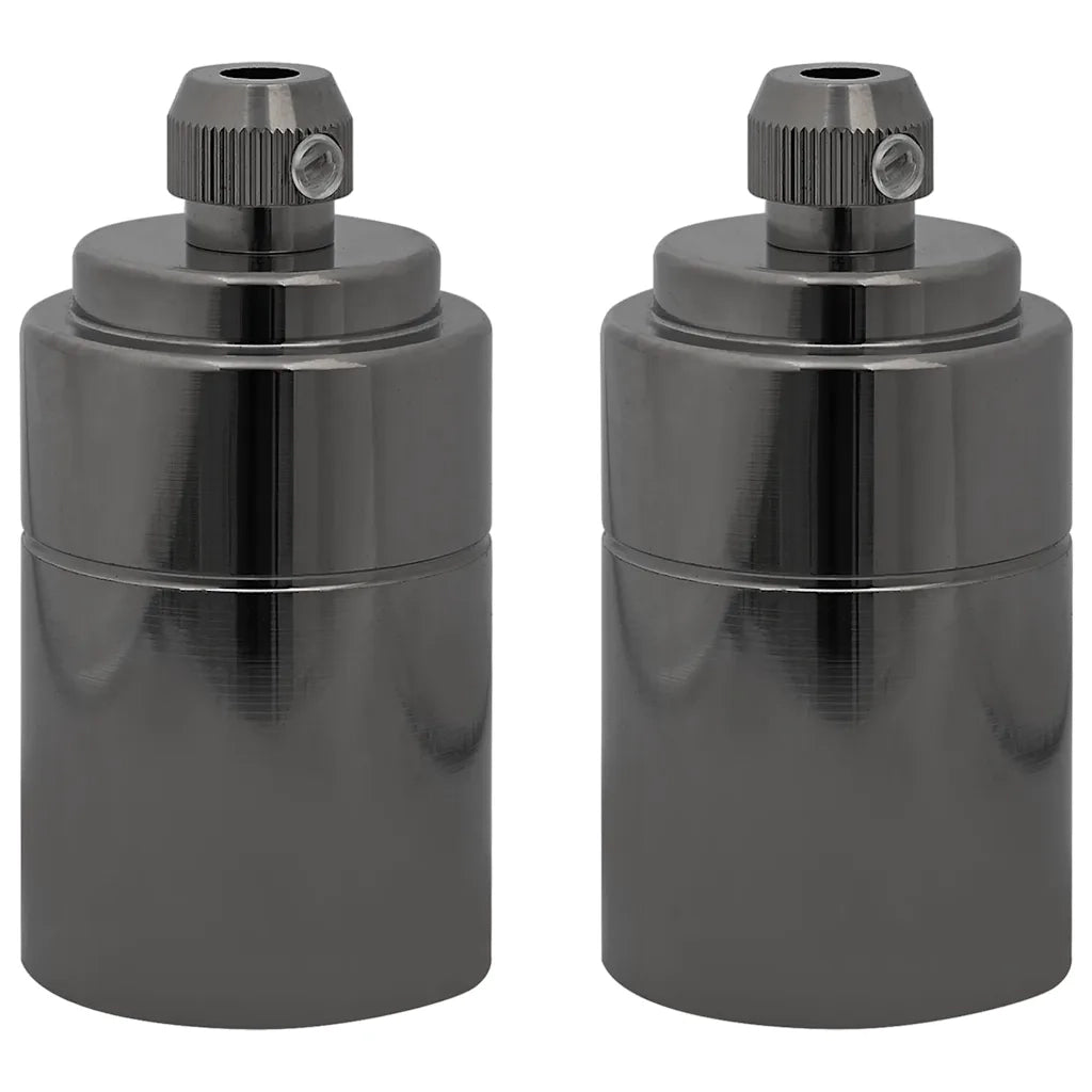 Portalampade 2 pz Nero Lucido E27 CFW4189423