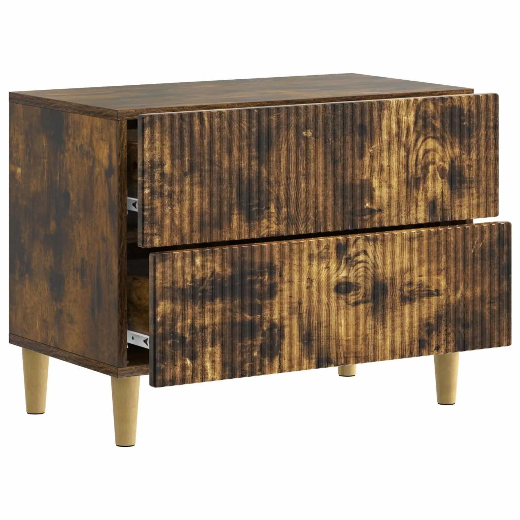 Armadio da Notte con cassetto Rovere Fumo 62 x 34,5 x 48 cm