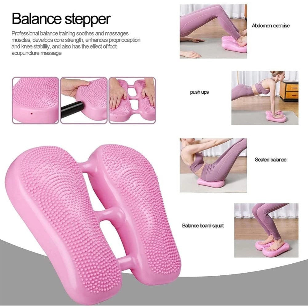 Trade Shop - Balance Cuscino Propriocettivo Per Equilibrio Fitness Yoga Pilates Mini Stepper -