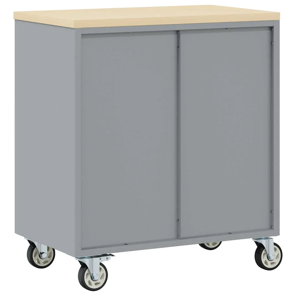 Banco da lavoro con lo scaffale Rosso e Grigio 75 x 45 x 85 cm CFW6426685