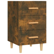 Comodino | Armadio da Notte | Mobiletto da notte Rovere Fumo 40x40x66 cm in Legno Multistrato
