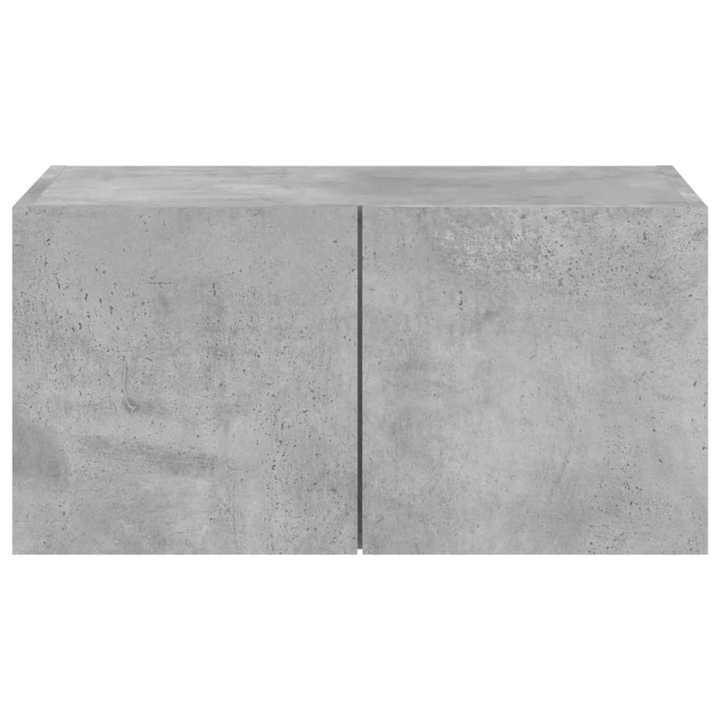 Mobile TV multimediale scaffale TV credenza mobile TV sala da pranzo soggiorno camera da letto montaggio a parete con luci LED 60 x 35 x 31 cm grigio 02_0027902
