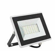 Trade Shop - Faretto Led Esterno Bianco Luce Naturale Calda Fredda 30w Antipioggia F30w-b1 - -bianco Caldo      -