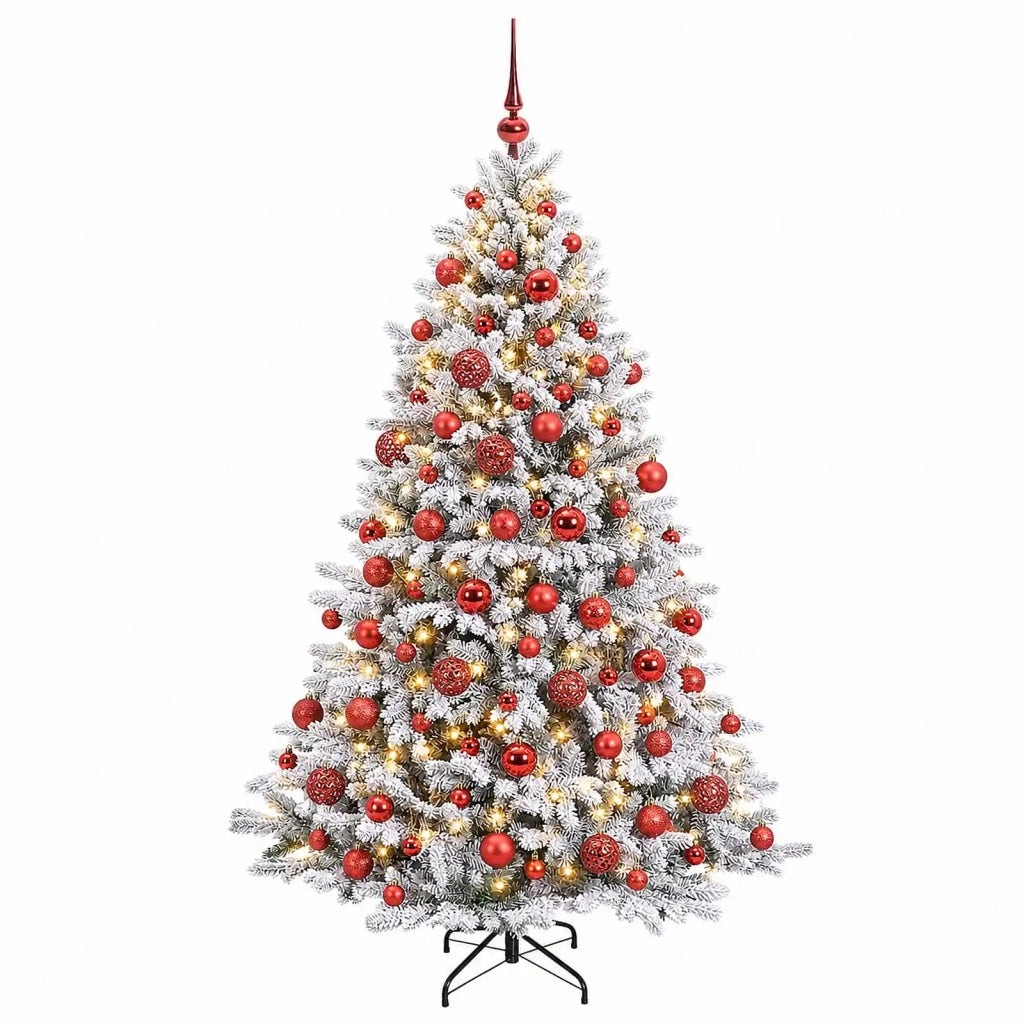 Albero di Natale Artificiale con Palline 210 cm 300 LED 3466821