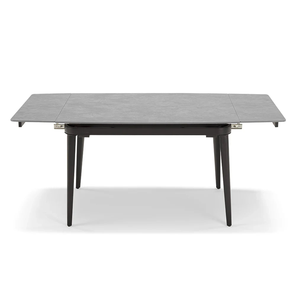 Tavolo da pranzo allungabile 120X90 Pietra Grigia modello ZANTE fino a a 180 CM per sala da pranzo, cucina e soggiorno, design moderno con top in grès ceramico