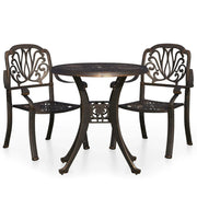 Set da giardino bistrot mobili da esterno terrazza 3 pezzi in fusione di alluminio bronzo 02_0013503