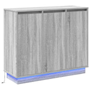 Credenza | Madia LED Grigio Sonoma 90 x 32 x 75 cm Legno multistrato