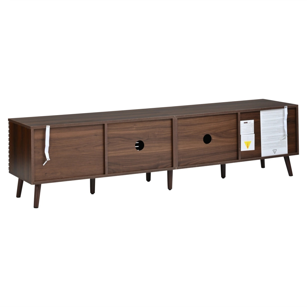 Mobile TV con 4 ante; 6 vani e passacavi per soggiorno; in MDF e truciolare; noce; 180 × 40 × 46 cm