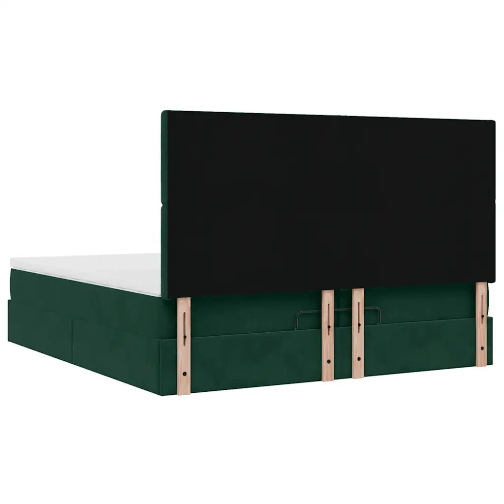 Struttura Letto Pouf con Materassi 200x200 cm Velluto 3313640
