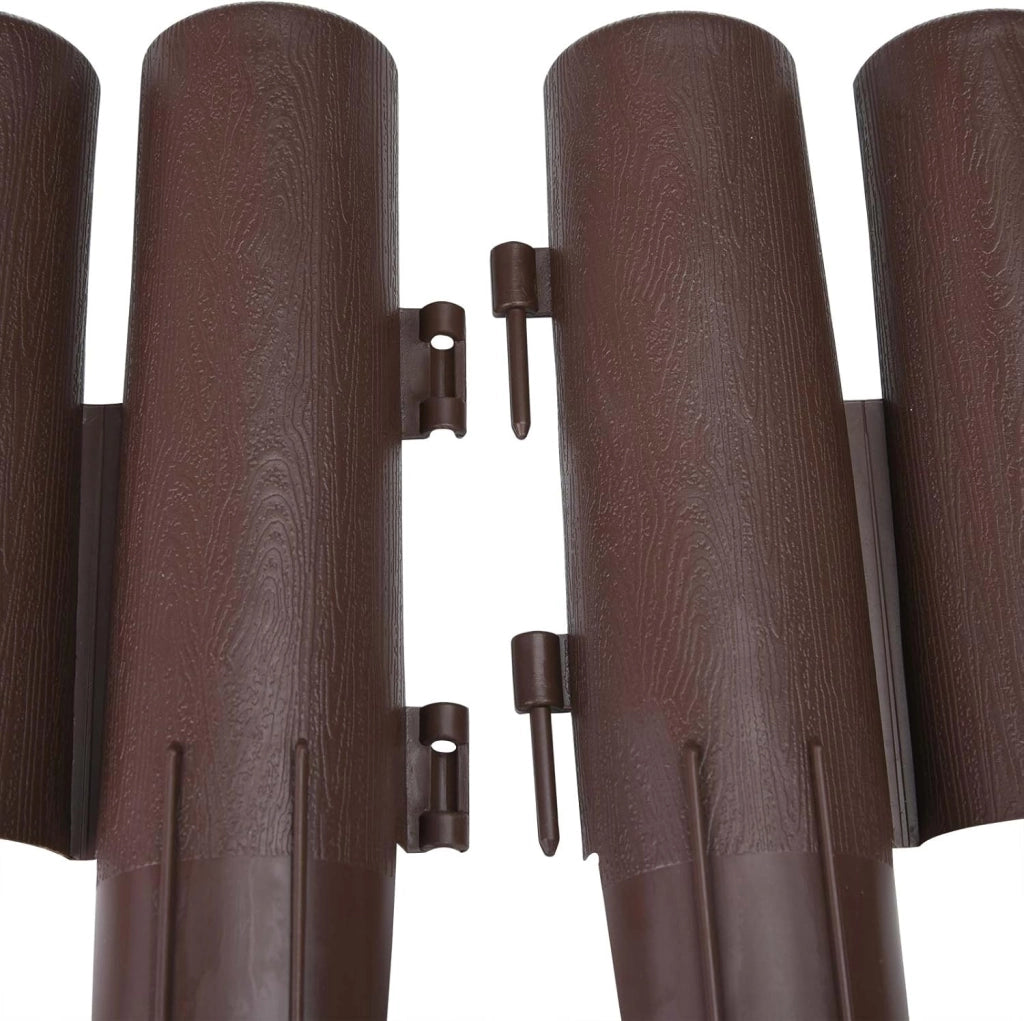 7x 8 Pz Recinto Aiuole 15,68m Prato Cornice Decorativa Giardino Recinzione Paletti Bordatura Palizzata
