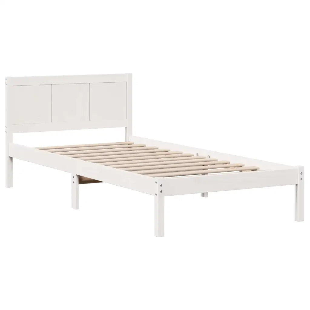 Struttura del letto Bianco 100 x 200 cm Legno massello di pino