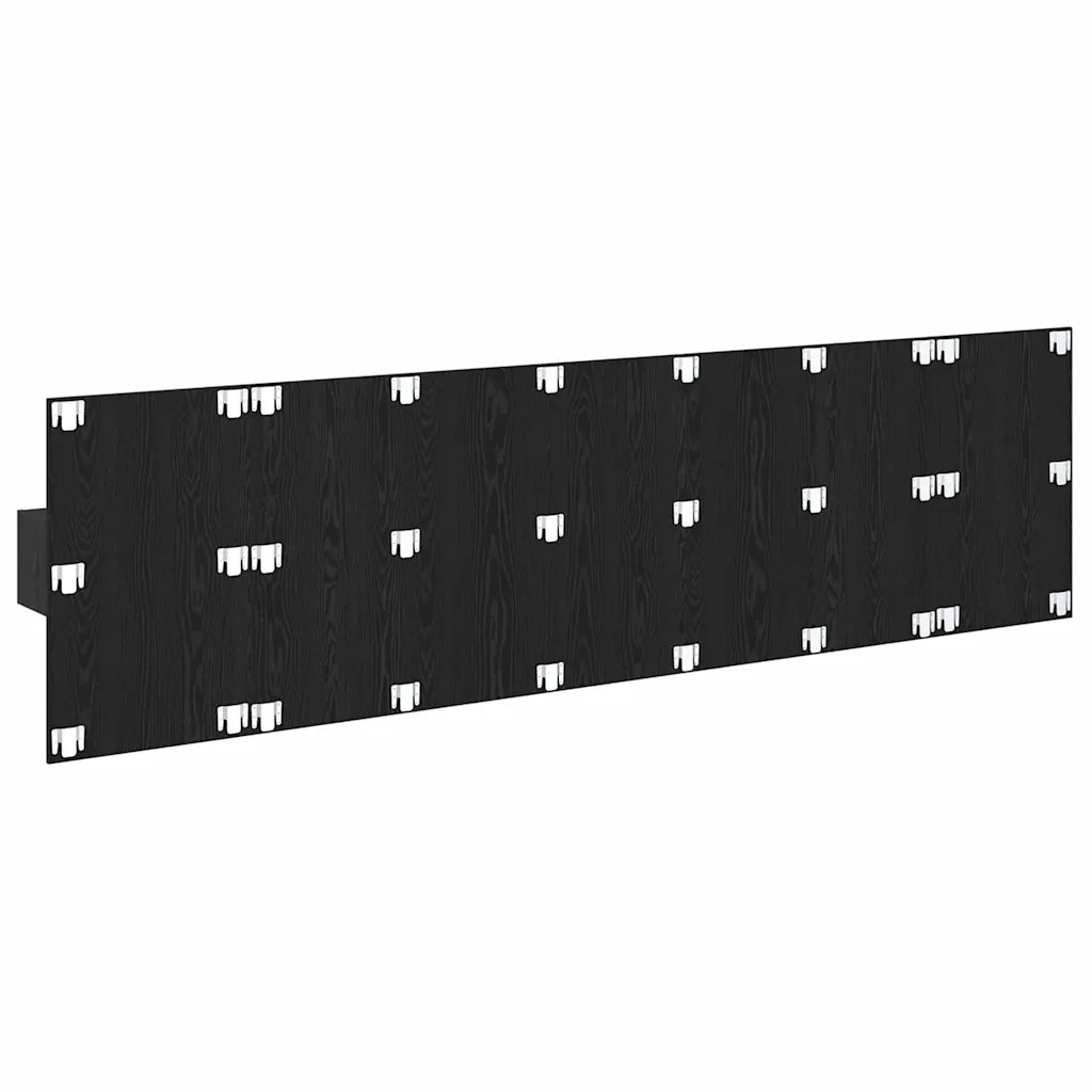 Testata con Comodino 3 pcs Rovere Nero Legno multistrato 3416189
