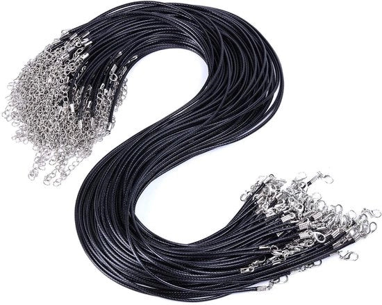 Cordone di filo di rame 1,5 mm - 50 pezzi - chiusura/laccio - leggero/duraturo - per creare gioielli - cordone per gioielli