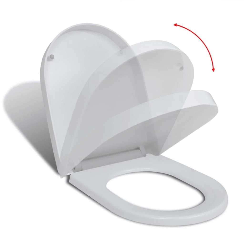 Sedile WC quadrato bianco con chiusura ammortizzata e sgancio rapido 02_0002892