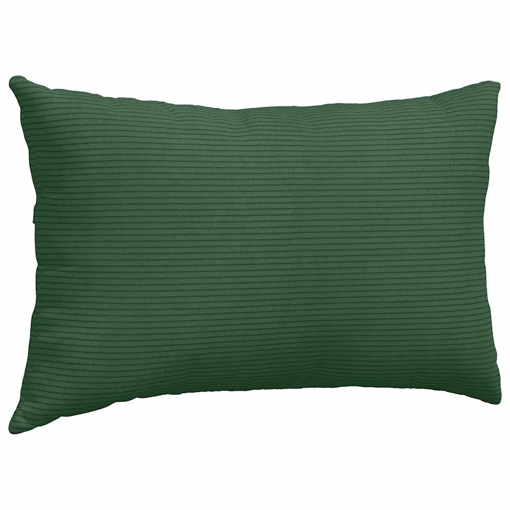 Cuscini da Divano 2 pz | Cuscini per sedie Verde Scuro 50 x 30 cm Tessuto in Cords