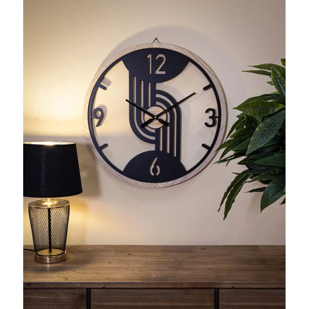 Orologio da Parete VKH269, Nero, Metallo, 60x2,5x60 cm