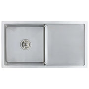 Lavello da cucina fatto a mano con filtro 87 x 44 cm acciaio inox con finitura spazzolata 02_0004384