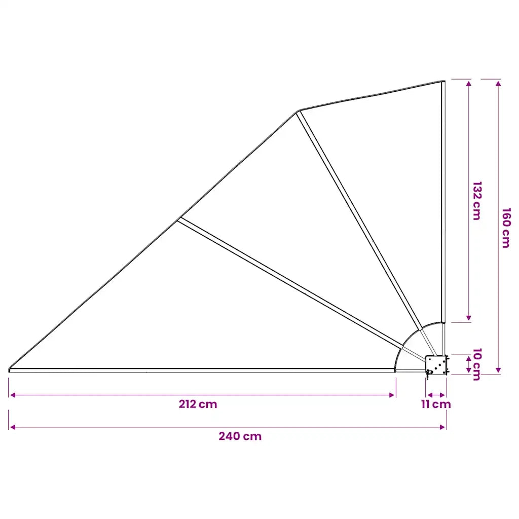 Tenda Laterale per Balcone Pieghevole Terracotta 160x240 cm 41580