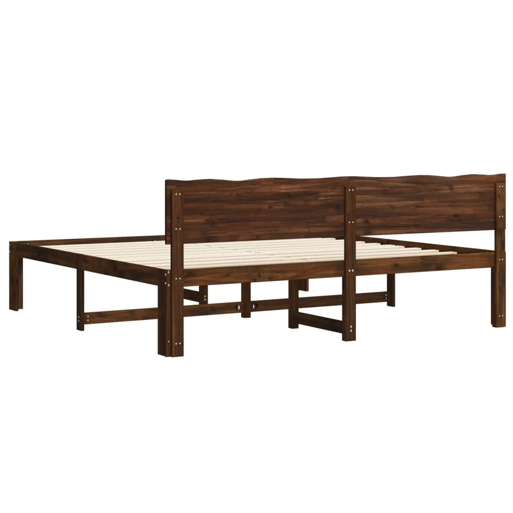 Letto matrimoniale con testiera ROSTOCK Marrone Scuro 3405470